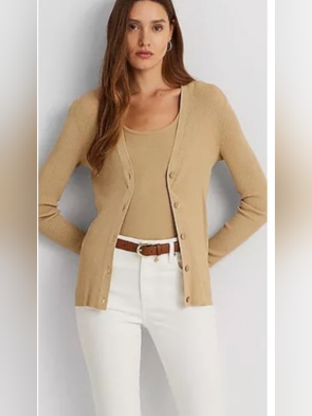 Ralph Lauren  Gold Sweater and Cardigan Set